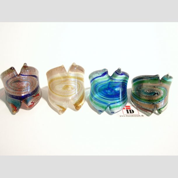 Glas Ringe - Orkanens je - Dia. Ca. 16-18mm