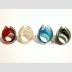 Glas Ringe - Orkanens je - Dia. Ca. 16-18mm
