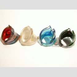 Glas Ringe - Orkanens je - Dia. Ca. 16-18mm