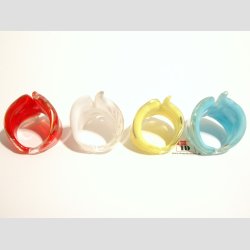 Glas Ringe - Sky - Dia. Ca. 20-21mm