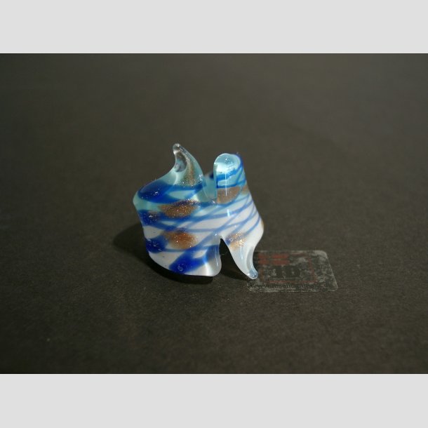Glas Ringe - Striber - Dia. Ca. 16-18mm Bl&aring;