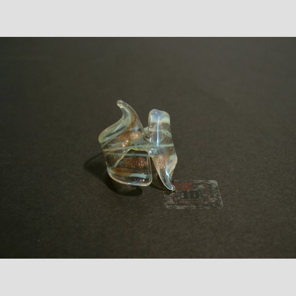 Glas Ringe - Striber - Dia. Ca. 16-18mm Lysebrun