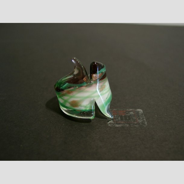 Glas Ringe - Striber - Dia. Ca. 16-18mm Gr&oslash;n
