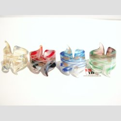 Glas Ringe - Striber - Dia. Ca. 16-18mm