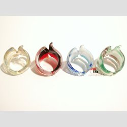 Glas Ringe - Striber - Dia. Ca. 16-18mm