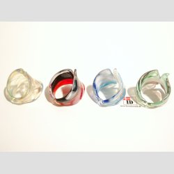 Glas Ringe - Striber - Dia. Ca. 16-18mm