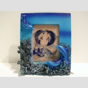 Fotoramme Med Delfiner - Foto: 8x11cm