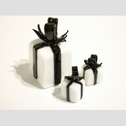 Glas Gave Pakker - Hvid/Sort - Sorte Sljfer 