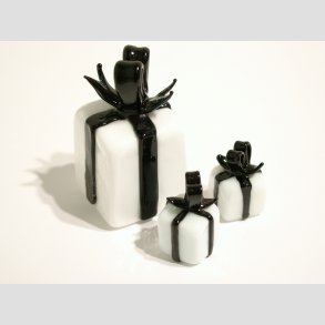 Glas Gave Pakker - Hvid/Sort - Sorte Sljfer 