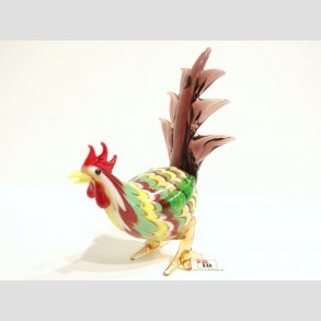 Hane - RdGrnGul Striber Med Hj Lilla Hale - H11,5cm x B5cm