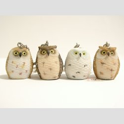 Dyrefigur - Ngleringe - Ugle - 9cm (Figur 3,50cm)