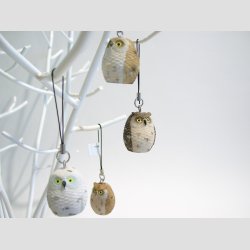 Ugle Figur Vedhng - Ugle 3cm