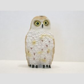 Ugle Figur - Stende Brun/Hvid Ugle - 8cm