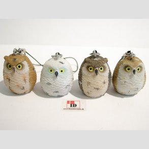 Ugle Figur Vedhng - Ugle 3cm