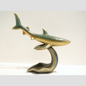 Haj p Blge - Grn/Guld - L,H20cm x B7cm