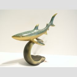 Haj p Blge - Grn/Guld - L,H20cm x B7cm