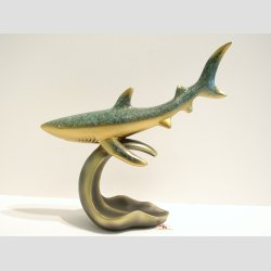 Haj p Blge - Grn/Guld - L,H20cm x B7cm