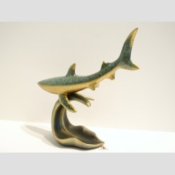 Haj p Blge - Grn/Guld - L,H20cm x B7cm