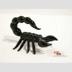 Skorpion - Glas Skorpion - Sort - 6cm