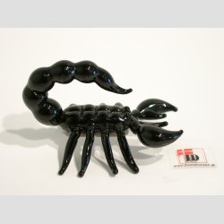 Skorpion - Glas Skorpion - Sort - 6cm