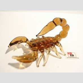 Skorpion - Glas Skorpion - Lysebrun - Stor - 8cm