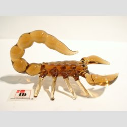 Skorpion - Glas Skorpion - Lysebrun - Stor - 8cm