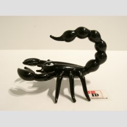 Skorpion - Glas Skorpion - Sort - 6cm