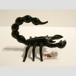 Skorpion - Glas Skorpion - Sort - 6cm