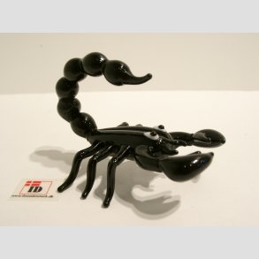 Skorpion - Glas Skorpion - Sort - 6cm