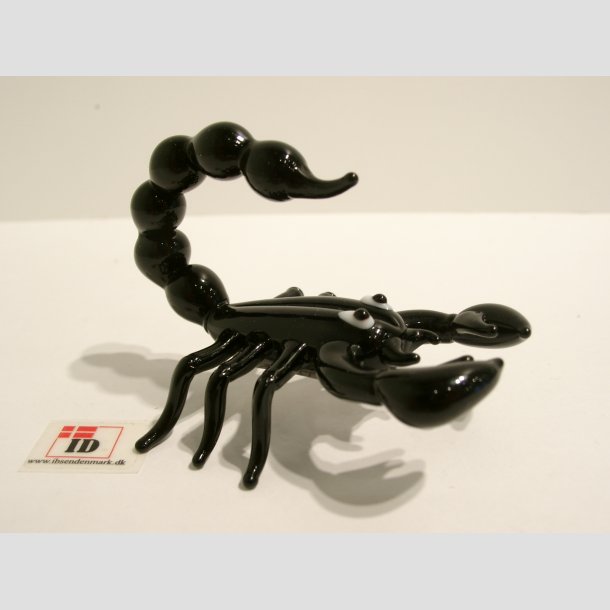 Skorpion - Glas Skorpion - Sort - 6cm