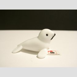 Babysl Glasfigur  - Hvid Glas - 6cm - 1 St Med 6 Stk