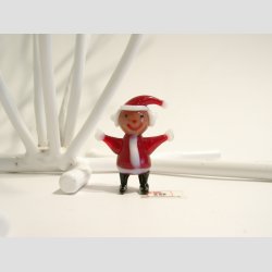 Julepynt - Nissefar og Nissemor I Glas - Mini 4cm