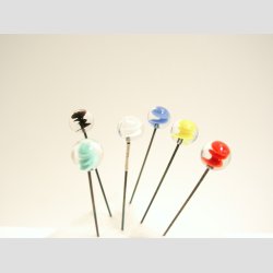 Nipsenle - Gammeldags Glas Spiral Kugler - Klar/Farver - 7cm