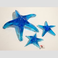 Glaskunst - Maritim Glas Sstjerne - Lysebl