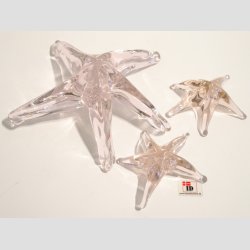 Glaskunst Maritim Figur - Glas Sstjerne - Lyserd