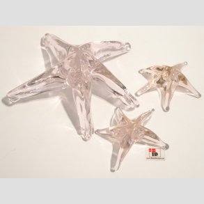 Glaskunst Maritim Figur - Glas Sstjerne - Lyserd