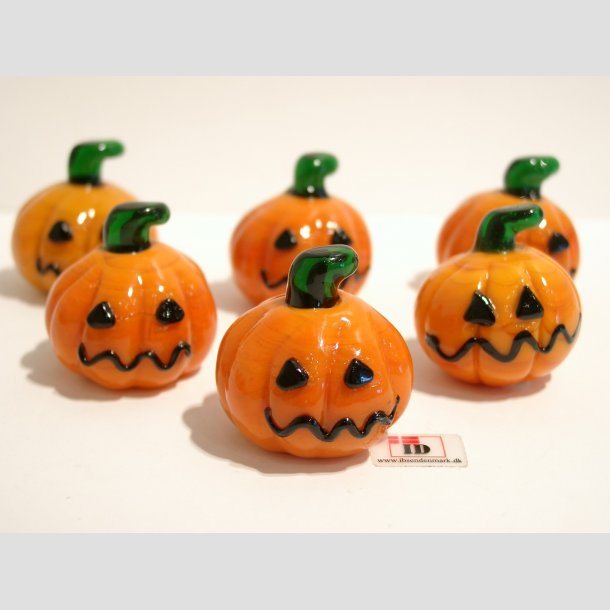 Halloween Grskar Glasfigur - Med Ansigt - 2 Strrelser 4-5cm