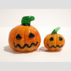 Halloween Grskar Glasfigur - Med Ansigt - 2 Strrelser