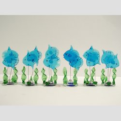 Klumpfisk i Sgrs - Lysebl - 8cm