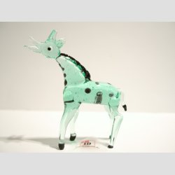 Glasdyr - Glas Giraf - Grn - 6-8cm