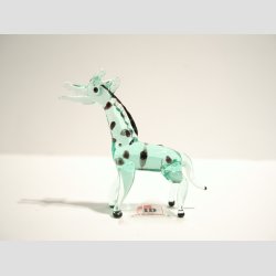 Glasdyr - Glas Giraf - Grn - 6-8cm