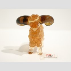 Dyrefigur - Glas Figur - Glas Vdder - Lysebrun - 6cm