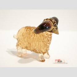 Dyrefigur - Glas Figur - Glas Vdder - Lysebrun - 6cm