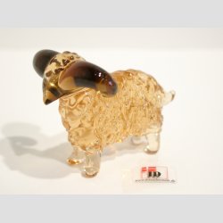 Dyrefigur - Glas Figur - Glas Vdder - Lysebrun - 6cm