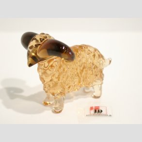 Dyrefigur - Glas Figur - Glas Vdder - Lysebrun - 6cm