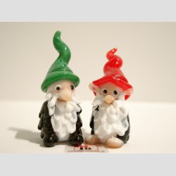 Trolde Glasfigurer - Glas Trolde Brdre - 2 Farver - 5cm