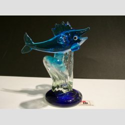 Tunfisk P Base - Med Tang - Klar/Bl Glas - 9cm