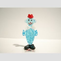 Glaspynt - Glas Klovn - Flad Med Hat - 7cm