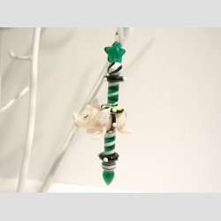 Glaskunst - Hndlavet Hngende Glaspynt - 12cm