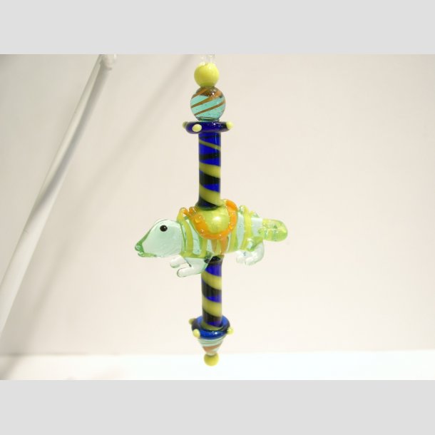 Glaskunst - Hndlavet Hngende Glaspynt - 12cm ID Deko2